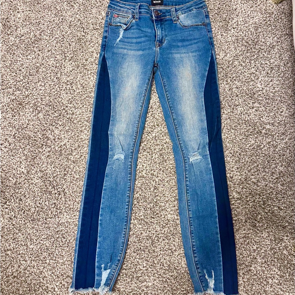 Hudson Girl’s Two-Tone Skinny Jeans